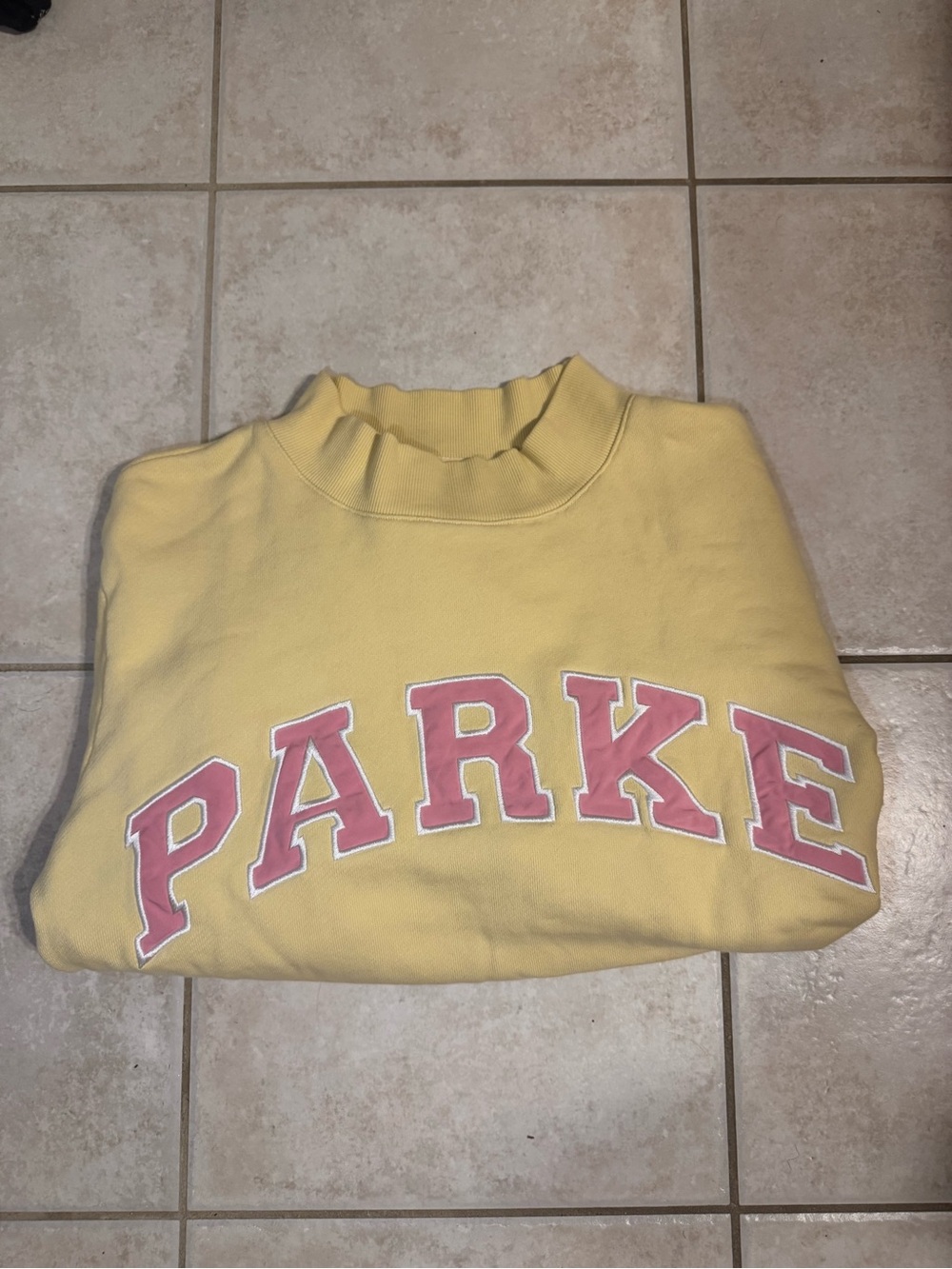 PARKE Heritage Varsity Mockneck Peel + Conch S/M Summerland